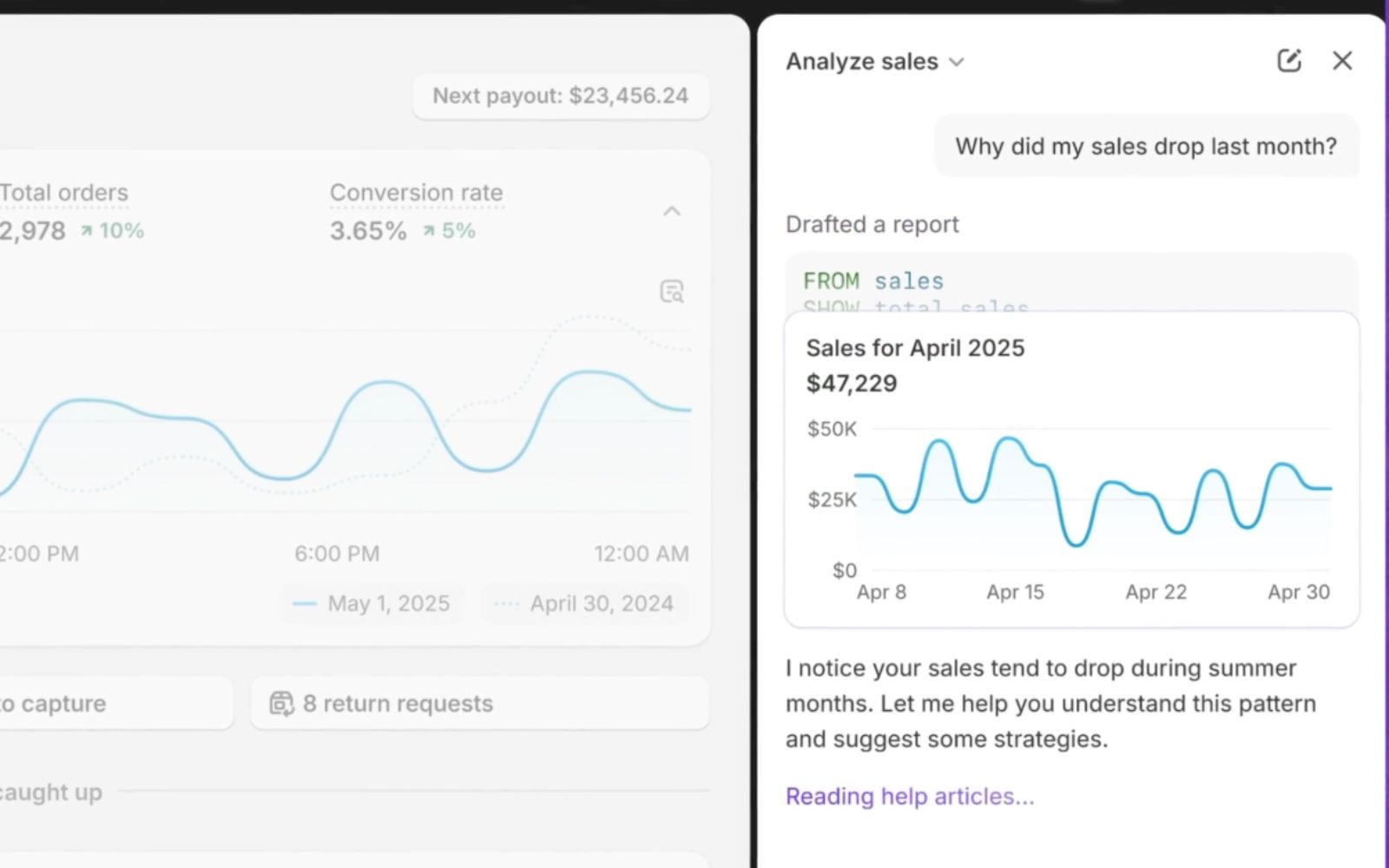Analytics and reporting data-driven insight